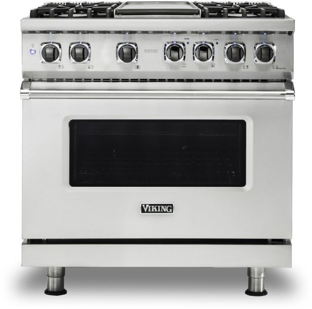 Viking® 5 Series 36" Stainless Steel Pro Style Dual Fuel Range