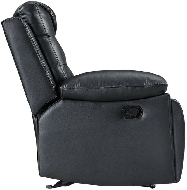 New Classic® Home Furnishings Nikko Black/Gray Manual Glider Recliner-4