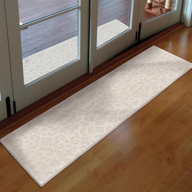 Orian Boucle' Seaborn Natural 1'11" x 7'6" Rug-1