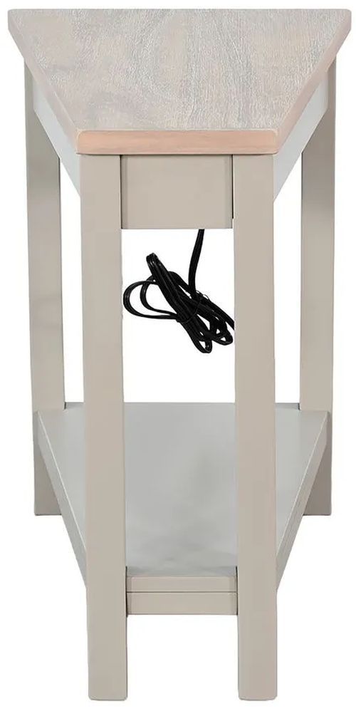 Sunny Designs™ Oak Grove Chair Side Table with Pavestone Base-2