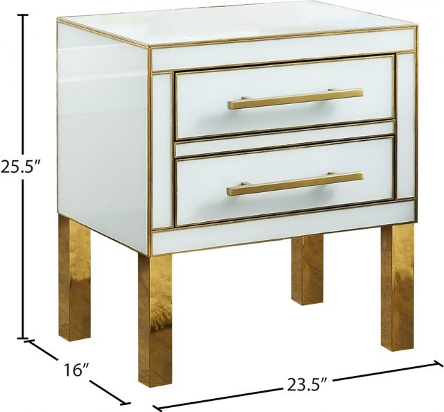 Meridian Furniture Gigi White Side Table-2