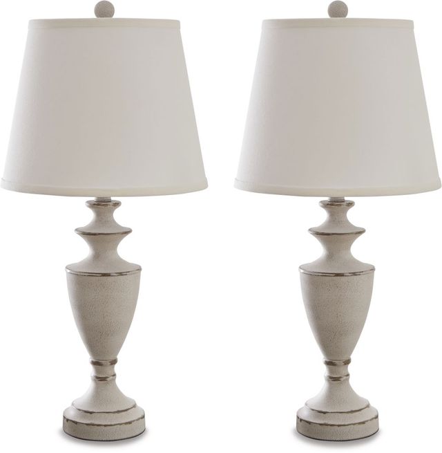 Signature Design by Ashley® Dorcher 2-Piece Antique Gray Table Lamp Set-0