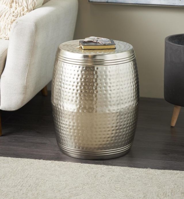 Deco Marche Silver Accent Table-3