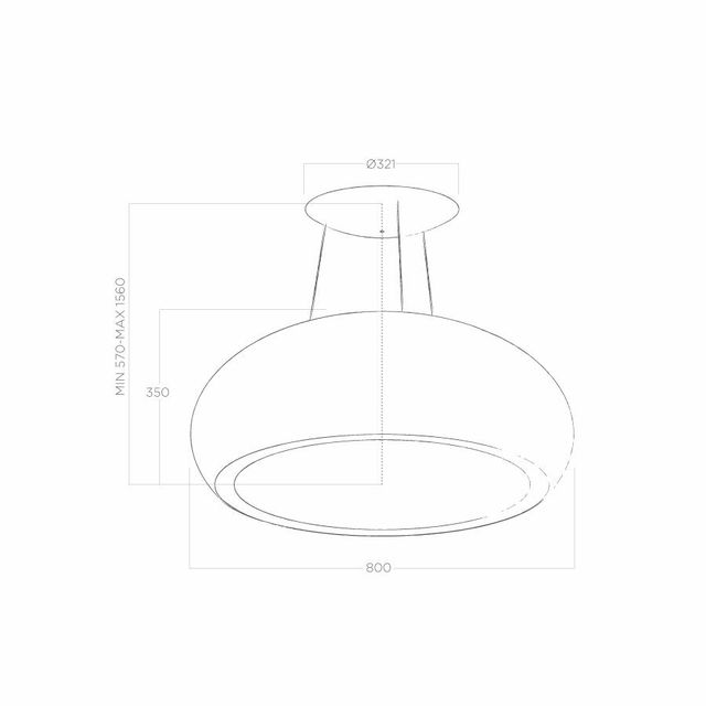 Elica Iconic Seashell 32" Mirror Stainless Island Range Hood-2