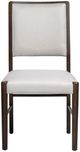 Crestview Collection Bentley 2-Piece Brown/White Upholstered Side Chair Set-3