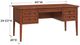 Whittier Wood® Furniture McKenzie Glazed Antique Cherry 4-Drawer Desk-2