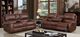 Furniture of America® Walter Brown Manual Reclining Loveseat-1