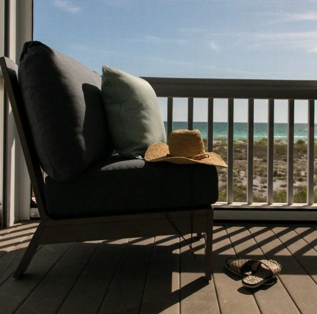 Sunset West Laguna Driftwood Aluminum Outdoor Armless Club Chair with Canvas Flax Cushion-4