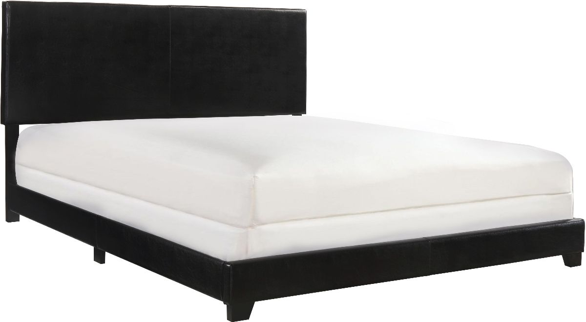 Crown Mark Erin Black Queen Upholstered Panel Bed