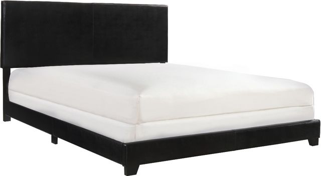 Crown Mark Erin Black Queen Upholstered Panel Bed-0