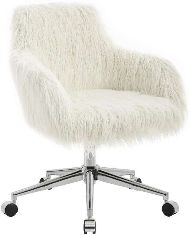Linon Fiona White Office Chair-0