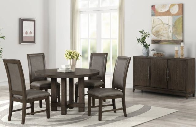 New Classic® Home Furnishings Cityscape Walnut Dining Chair-1