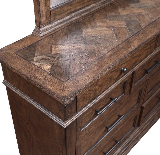 New Classic® Home Furnishings Mar Vista Walnut Dresser and Mirror-3