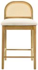 Armen Living Lucio 4-Piece Amber Glow/White Counter Stool Set-2