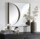 Uttermost® New Moon White Mirrored Wall Decor-1