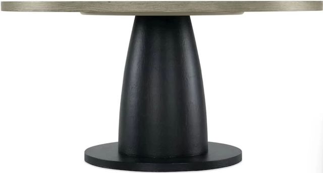 Hooker® Furniture Linville Falls Blue Ridge Mink 60" Round Dining Table with Textured Black Base-0