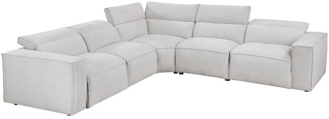 Homelegance® Phoebe 5-Piece Light Gray Modular Power Reclining Sectional with Power Headrests-2