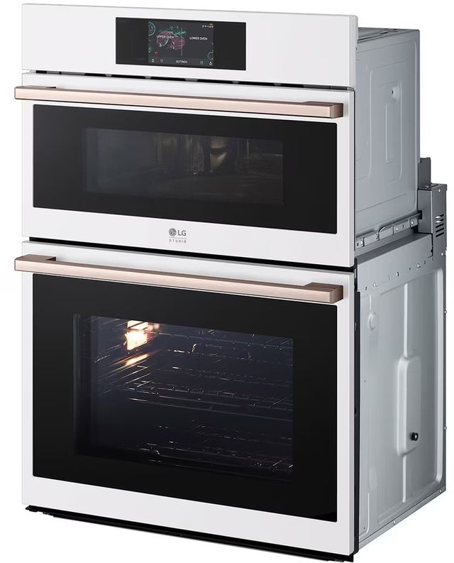 LG Studio 30" Essence White Oven/Micro Combo Electric Wall Oven-2