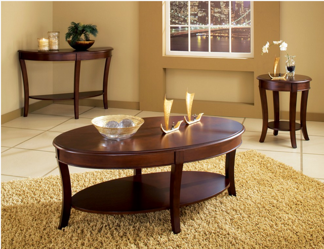 Steve Silver Co. Troy Medium Brown Cherry Cocktail Table-1