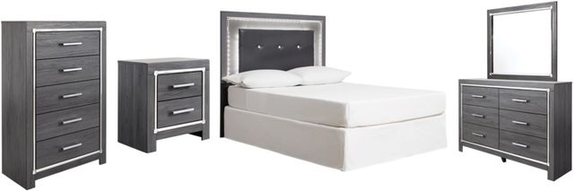 Signature Design by Ashley® Lodanna 5-Piece Gray Full Youth Panel Headboard Bed Set-0