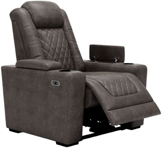 Signature Design by Ashley® HyllMont Gray Power Recliner with Adjustable Headrest-3