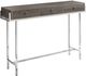 Monarch Specialties Inc. Dark Taupe 48"L Console Table with Chrome Metal Base-0
