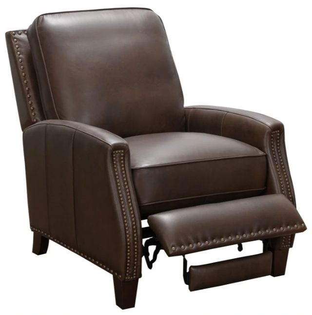BarcaLounger® Melrose Ashford Walnut Leather Manual Recliner-1