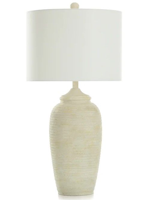 Stylecraft Brie Beige/White Table Lamp -0