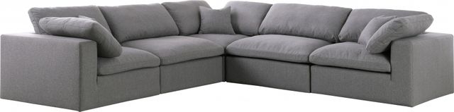 Meridian Furniture Serene 5-Piece Grey Modular Sectional-0