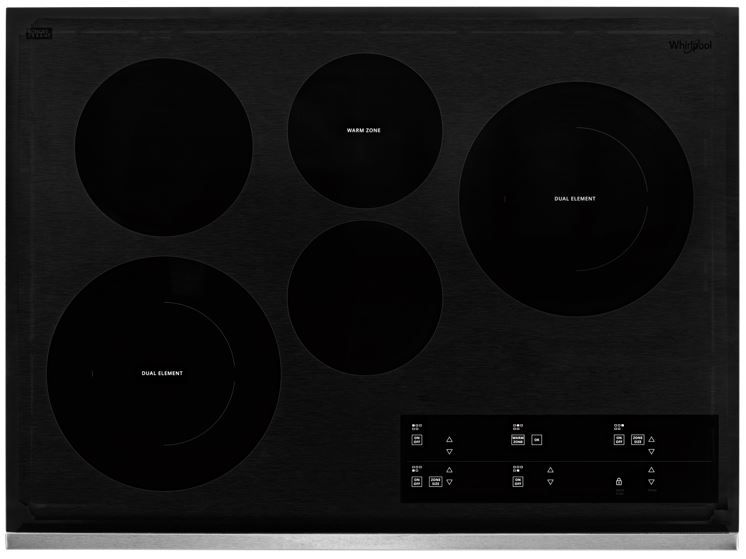 Whirlpool® 30" Stainless Steel Electric Cooktop