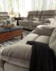 Ashley® Brassville Graystone Reclining Sofa-4