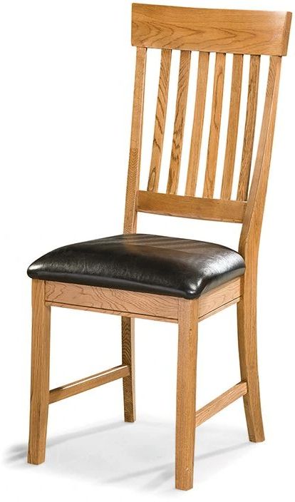 Intercon Family Dining Black/Classic Chestnut Slat Back Side Chair-1