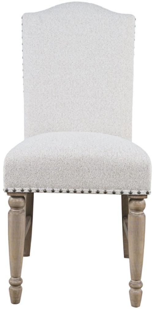 Jofran Inc. Slater Works Brown/White Upholstered Side Chair-1