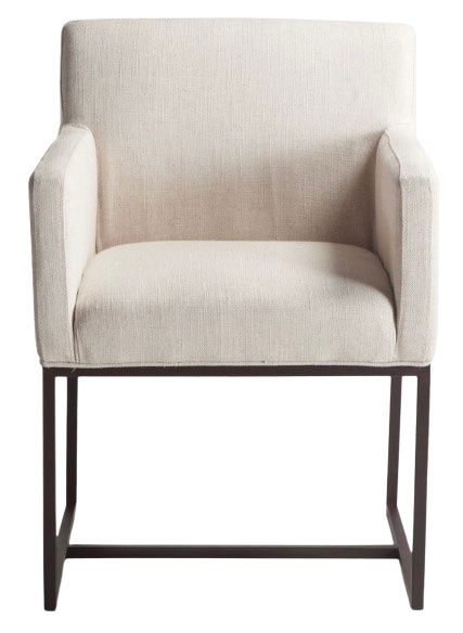 Home Trends & Design Renegade Antique Zinc/Off White Arm Dining Chair-1