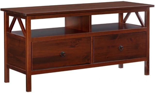 Linon Titian Antique Tobacco TV Stand -0