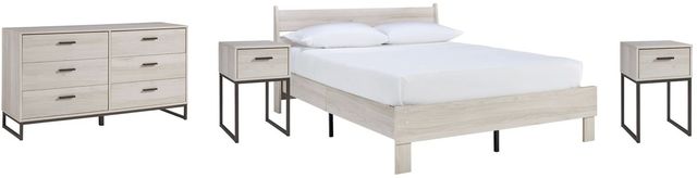 Signature Design by Ashley® Socalle 4-Piece Natural Queen Platform Bed Set-0