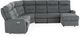 Elran Brenna 6-Piece Gray Manual Reclining Sectional-0