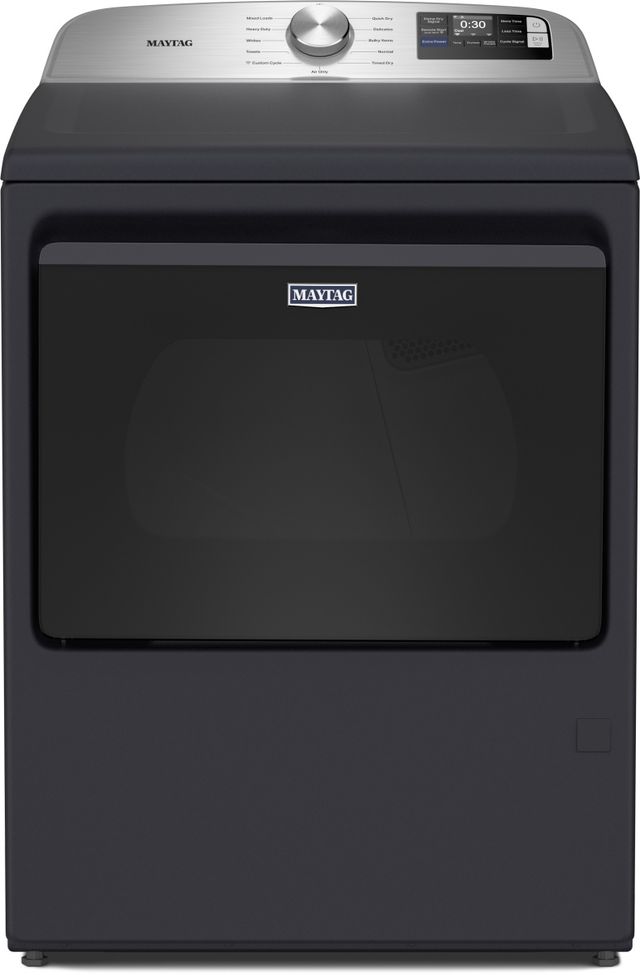 Maytag® Midnight Steel Top Load Washer & Electric Dryer Laundry Pair-2