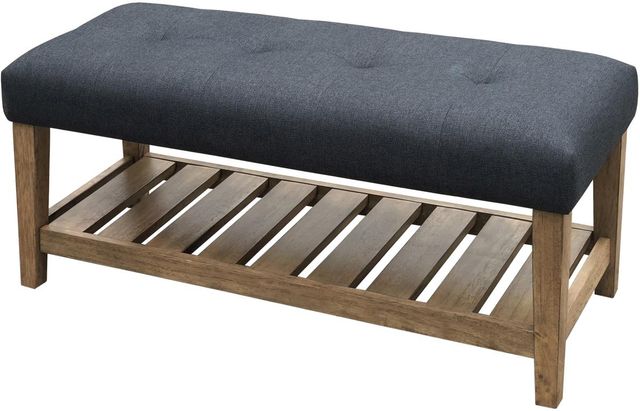 Signature Design by Ashley® Cabellero Charcoal/Brown Accent Bench-1