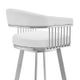 Armen Living Chelsea White 26" Swivel Counter Stool-4