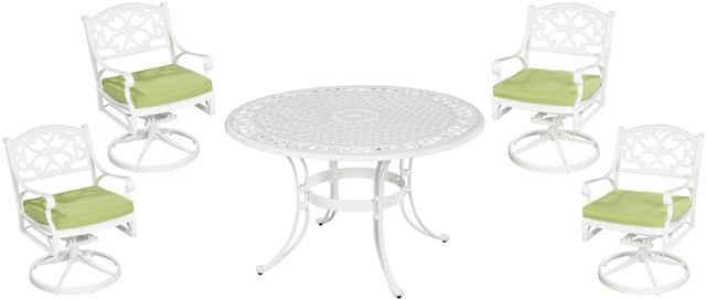 homestyles® Sanibel 5-Piece White Outdoor Dining Set-0