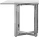Modus Furniture Amalfi Glass Top Rectangular Dining Table with Double Pedestal Chrome Base-3