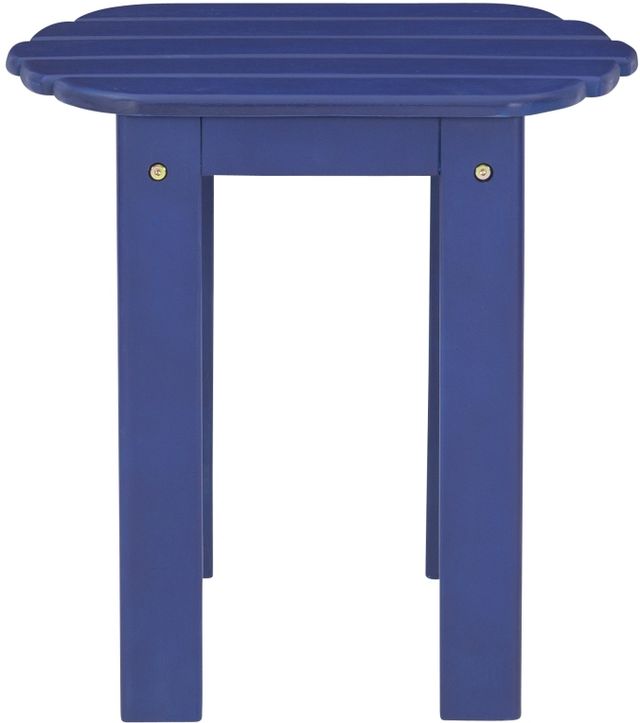 Linon Adirondack Blue Wooden Outdoor End Table-3