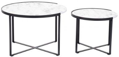 Zuo® Modern Brioche 2-Piece Black/White Coffee Tables-2
