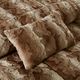 Olliix by Madison Park Zuri Tan Full/Queen Faux Fur Comforter Set-2