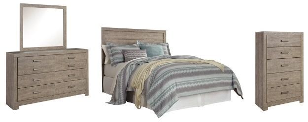 Signature Design by Ashley® Culverbach 4-Piece Vintage Gray Queen/Full Panel Bed Set-0