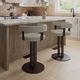 Amisco Customizable Garrison Upholstered Seat and Backrest Swivel Bar Stool with Memory Return-2