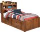 Signature Design by Ashley® Barchan 2-Piece Medium Brown Twin Bookcase Storage Bed Set-1