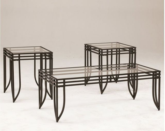 Signature Design by Ashley® Exeter 3 Piece Black/Brown Occasional Table Set-1