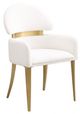 Furniture of America® Northam 2-Piece White/Matte Gold Arm Chair-0